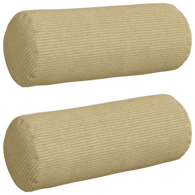 Bolsterpuder 2 pcs Grågrøn Ø 15 x 40 cm Velourstof