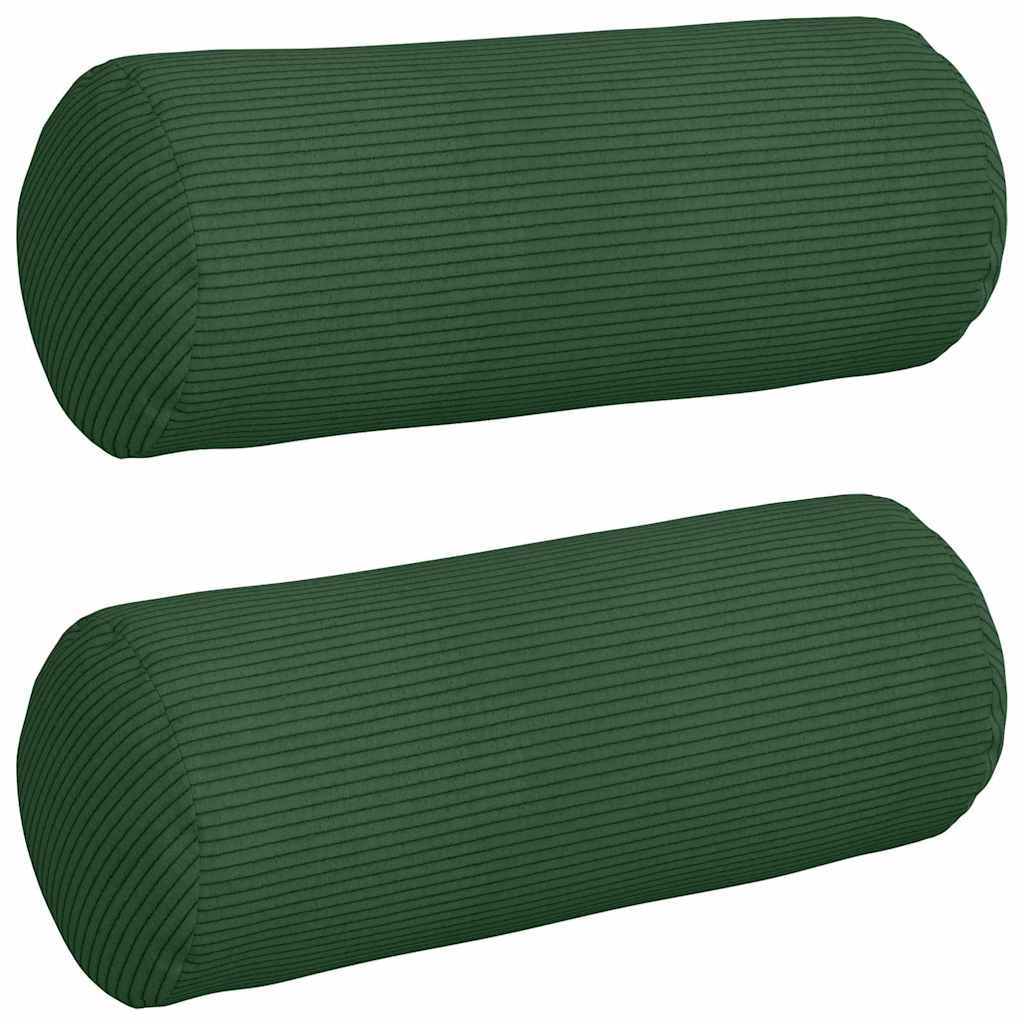 Bolsterpuder 2 pcs Mørkegrøn Ø 15 x 40 cm Velourstof
