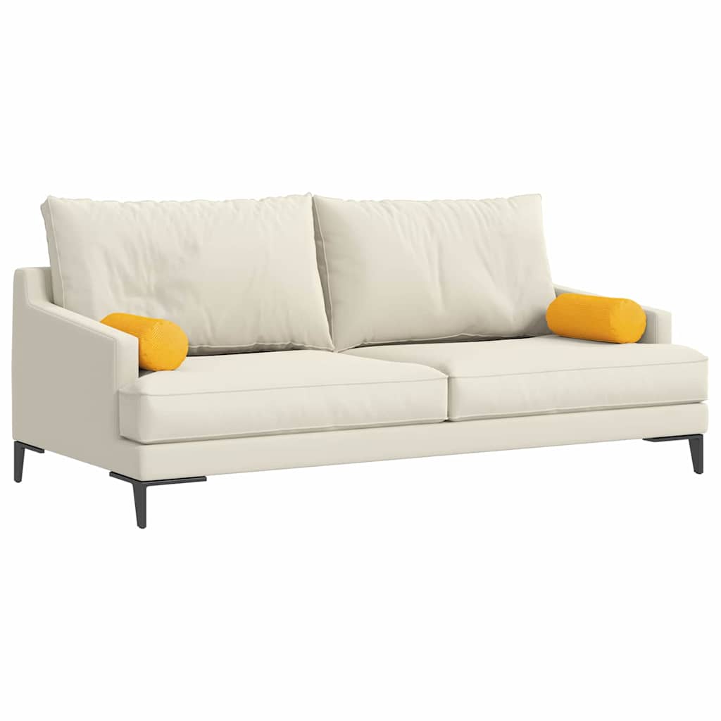 Bolsterpuder 2 pcs Lys Gul Ø 15 x 40 cm Velourstof