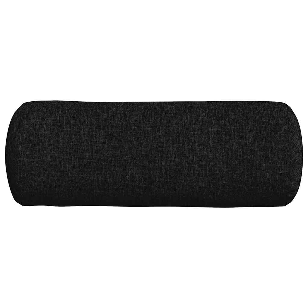 Bolsterpuder 2 stk. Stof Sort Ø 25 x 70 cm