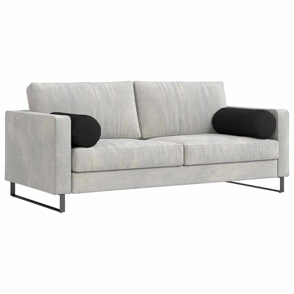 Bolsterpuder 2 stk. Stof Sort Ø 25 x 70 cm