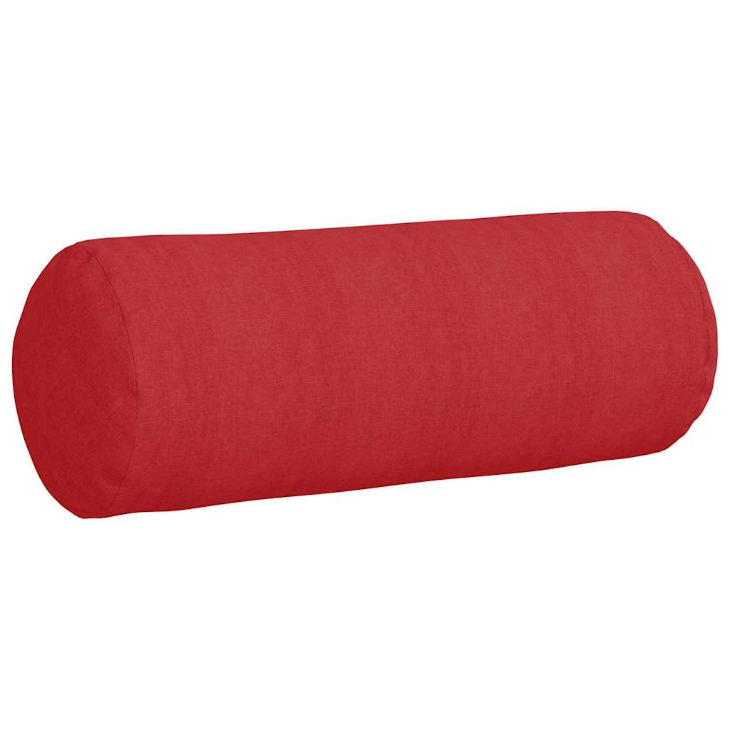 Bolsterpuder 2 stk. Stof Rød Ø 25 x 70 cm