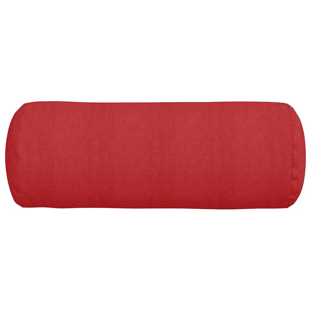 Bolsterpuder 2 stk. Stof Rød Ø 25 x 70 cm