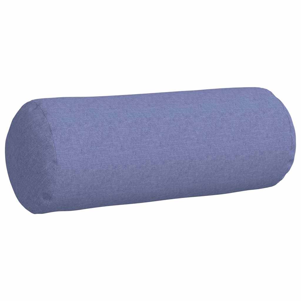 Bolsterpuder 2 stk. Stof Jeans blå Ø 25 x 70 cm