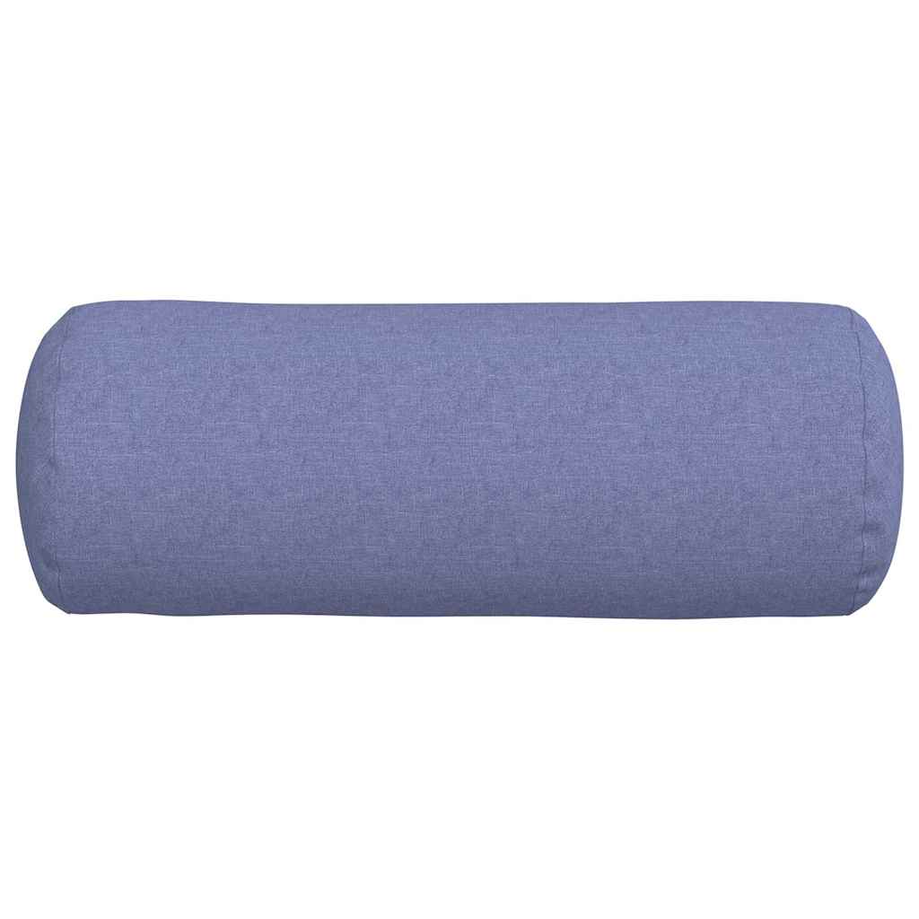 Bolsterpuder 2 stk. Stof Jeans blå Ø 25 x 70 cm