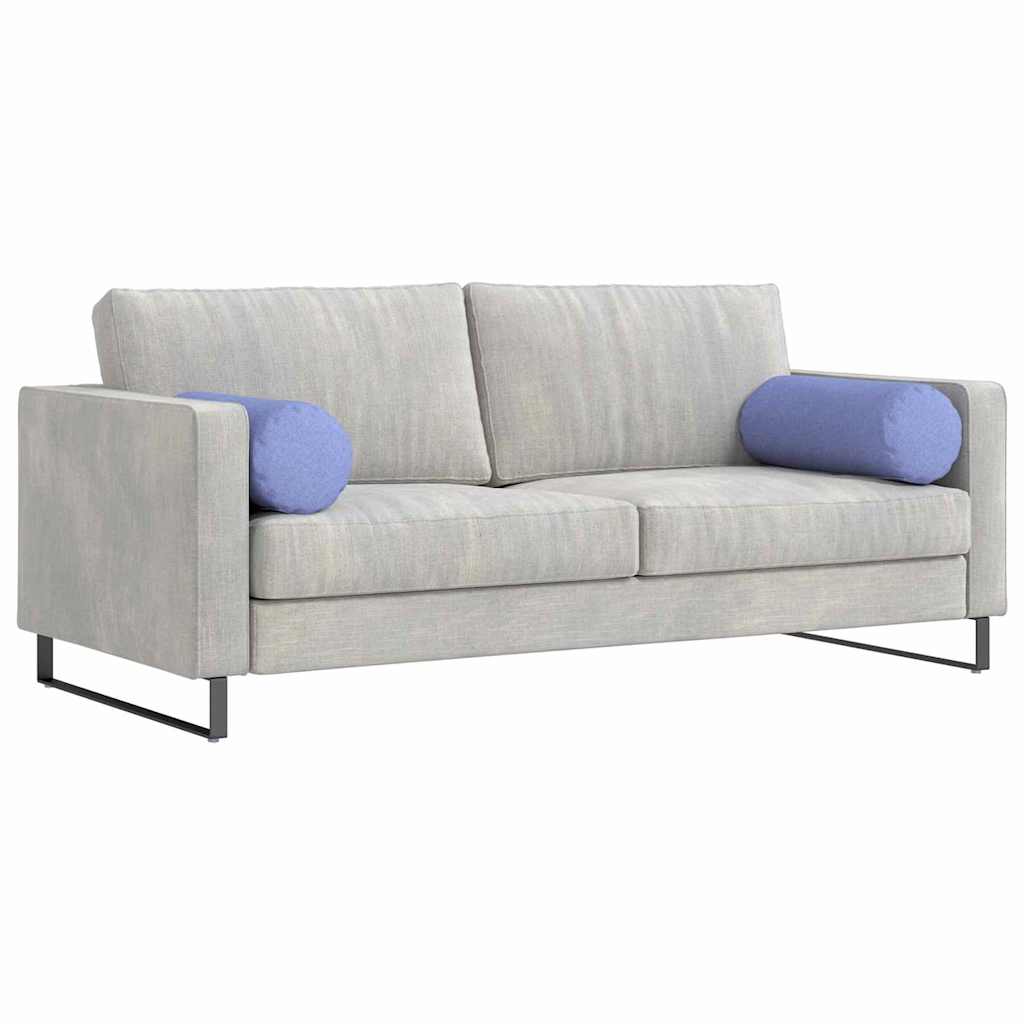 Bolsterpuder 2 stk. Stof Jeans blå Ø 25 x 70 cm