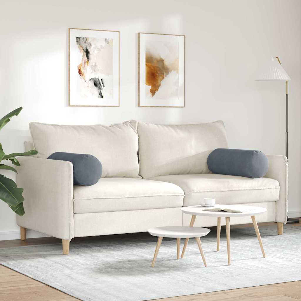 Bolsterpuder 2 pcs Mørkegrå Ø 25 x 70 cm Velourstof