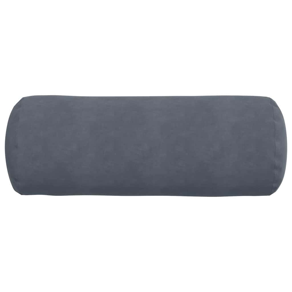 Bolsterpuder 2 pcs Mørkegrå Ø 25 x 70 cm Velourstof