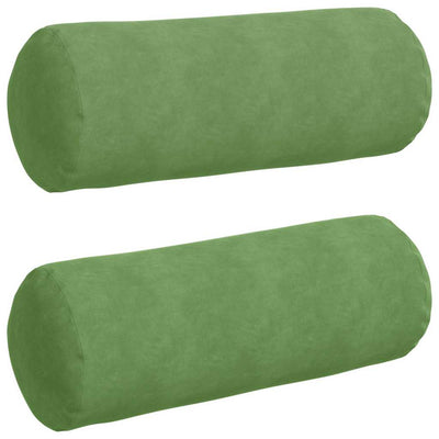 Bolsterpuder 2 pcs Lys grøn Ø 25 x 70 cm Velourstof