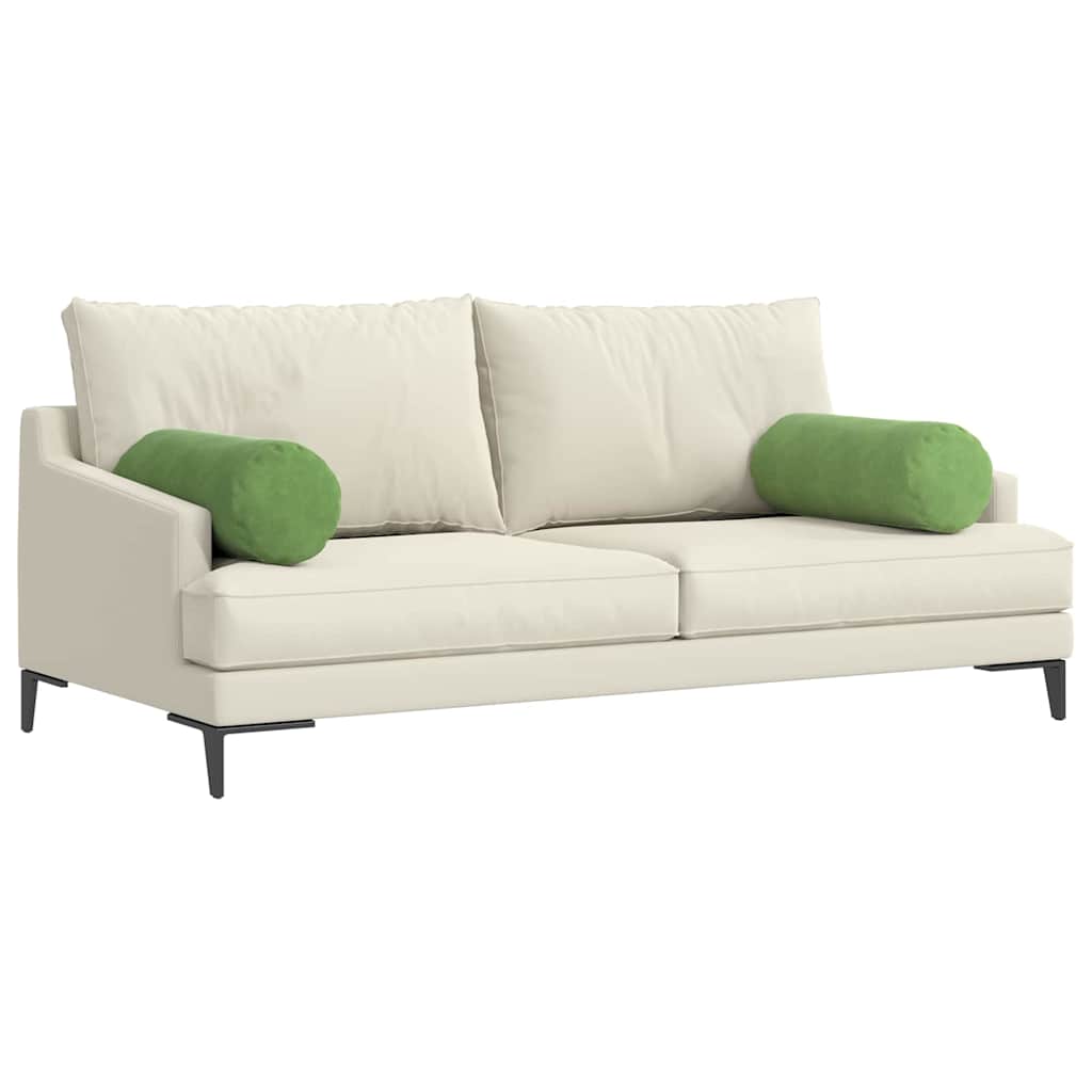 Bolsterpuder 2 pcs Lys grøn Ø 25 x 70 cm Velourstof