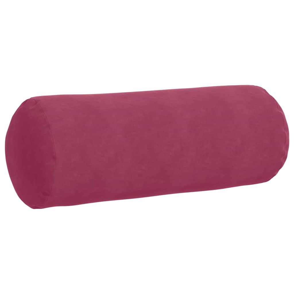 Bolsterpuder 2 pcs Vinrød Ø 25 x 70 cm Velourstof
