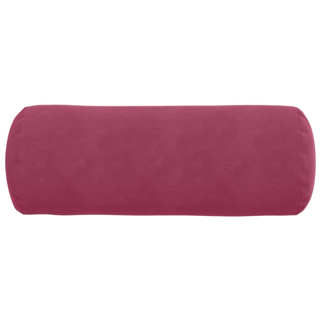 Bolsterpuder 2 pcs Vinrød Ø 25 x 70 cm Velourstof