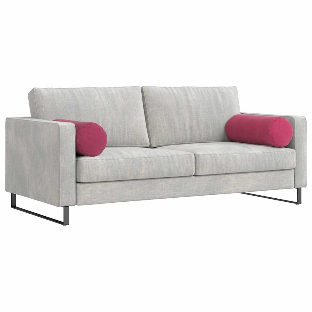 Bolsterpuder 2 pcs Vinrød Ø 25 x 70 cm Velourstof