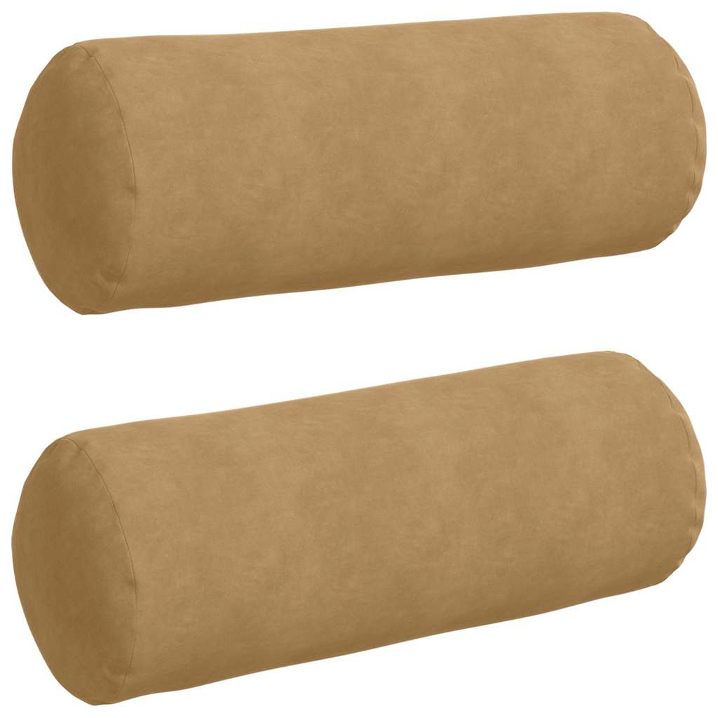 Bolsterpuder 2 pcs Brun Ø 25 x 70 cm Velourstof
