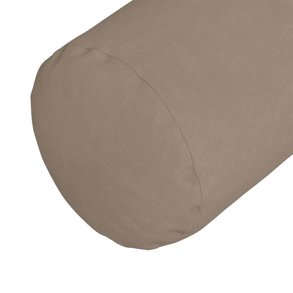 Bolsterpuder 2 stk. Mikrofiberstof Gråbrun Ø 25 x 70 cm