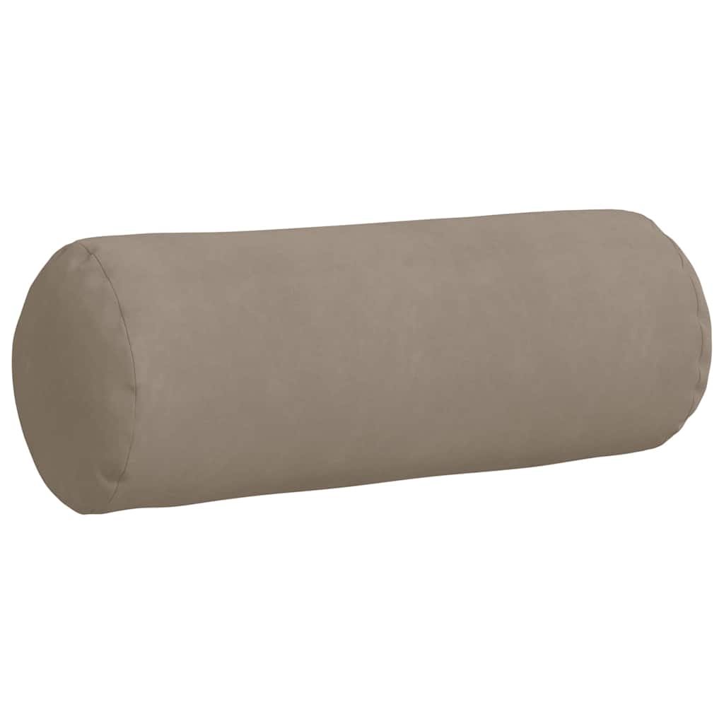 Bolsterpuder 2 stk. Mikrofiberstof Gråbrun Ø 25 x 70 cm