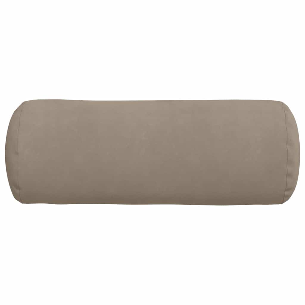 Bolsterpuder 2 stk. Mikrofiberstof Gråbrun Ø 25 x 70 cm