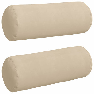 Bolsterpuder 2 pcs Creme Ø 25 x 70 cm Mikrofiberstof