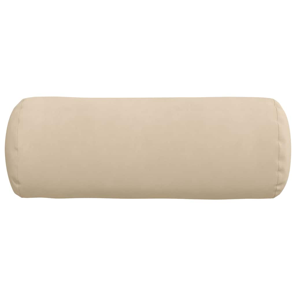 Bolsterpuder 2 pcs Creme Ø 25 x 70 cm Mikrofiberstof