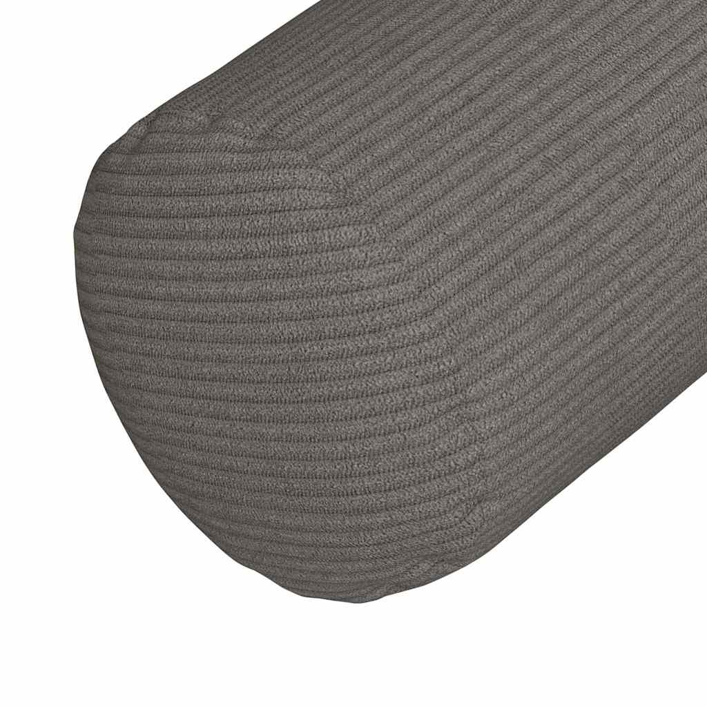 Bolsterpuder 2 pcs Lysegrå Ø 25 x 70 cm Velourstof