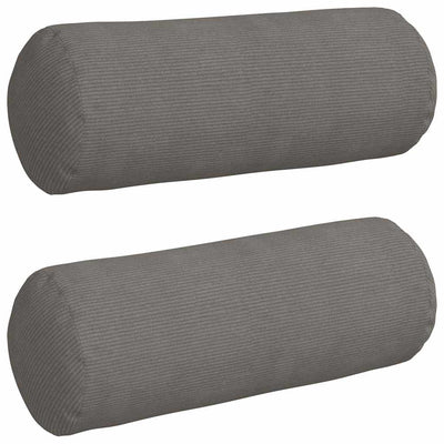 Bolsterpuder 2 pcs Lysegrå Ø 25 x 70 cm Velourstof