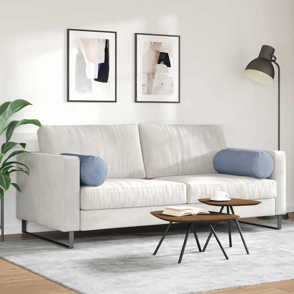 Bolsterpuder 2 pcs Blå Ø 25 x 70 cm Velourstof