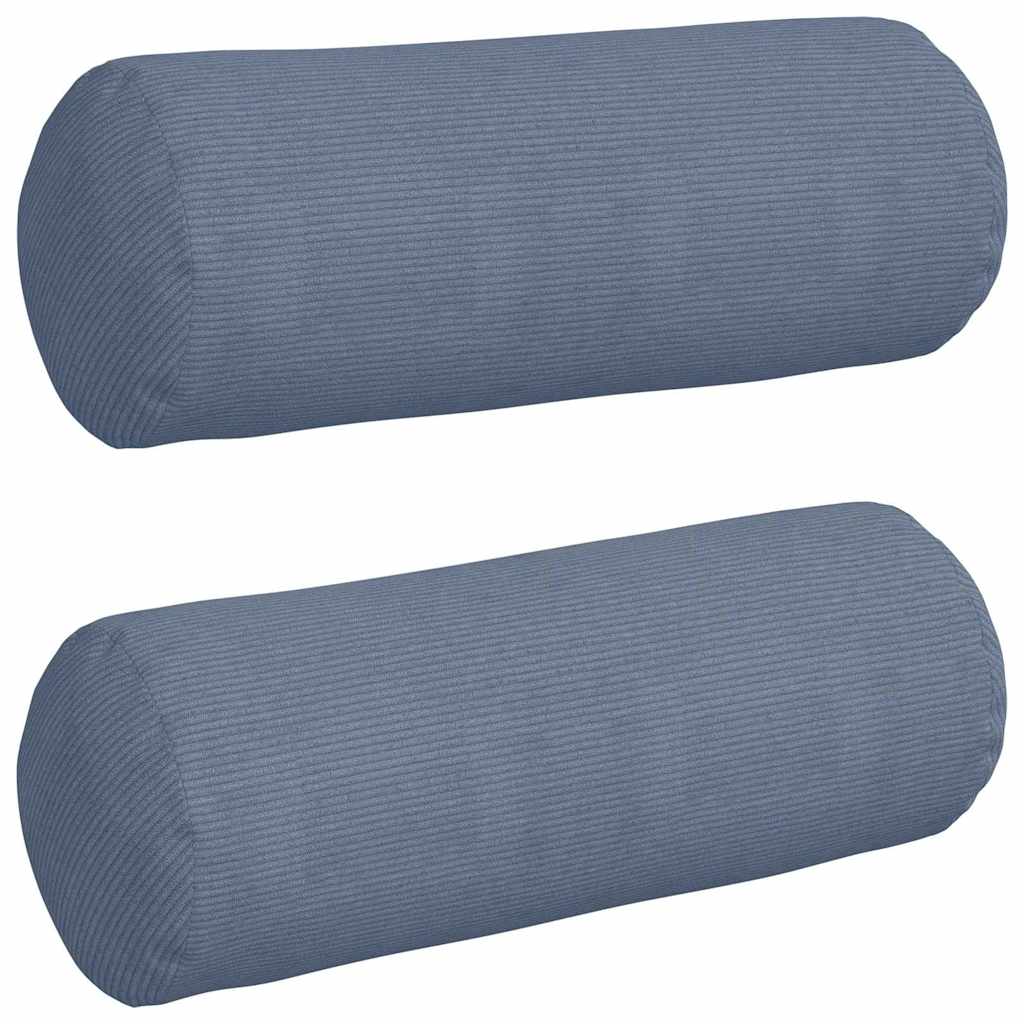 Bolsterpuder 2 pcs Blå Ø 25 x 70 cm Velourstof