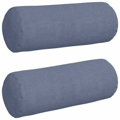 Bolsterpuder 2 pcs Blå Ø 25 x 70 cm Velourstof