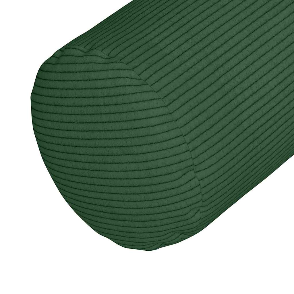 Bolsterpuder 2 pcs Mørkegrøn Ø 25 x 70 cm Velourstof