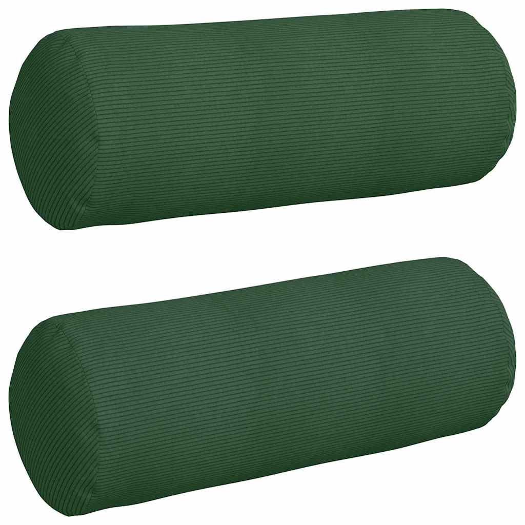 Bolsterpuder 2 pcs Mørkegrøn Ø 25 x 70 cm Velourstof