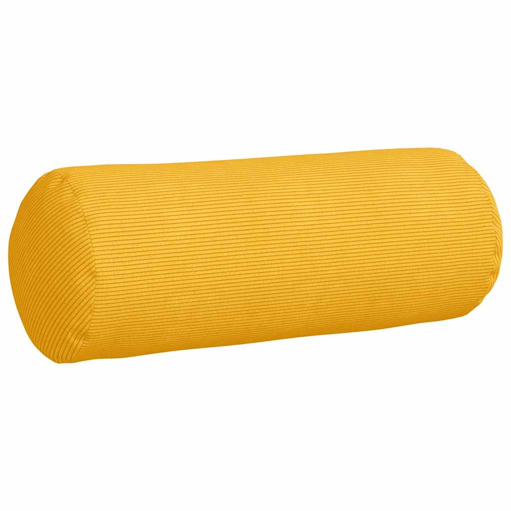 Bolsterpuder 2 pcs Lys Gul Ø 25 x 70 cm Velourstof