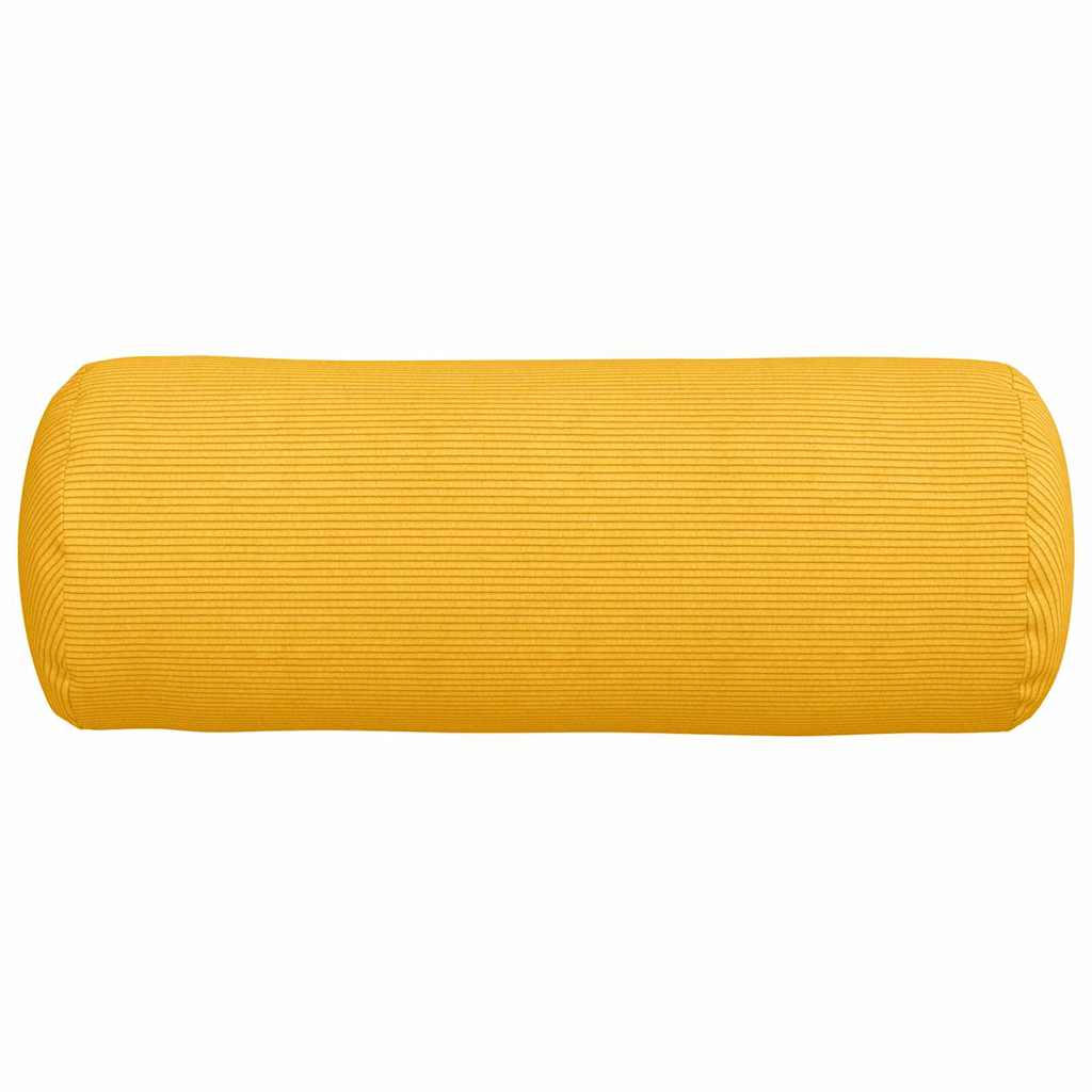Bolsterpuder 2 pcs Lys Gul Ø 25 x 70 cm Velourstof