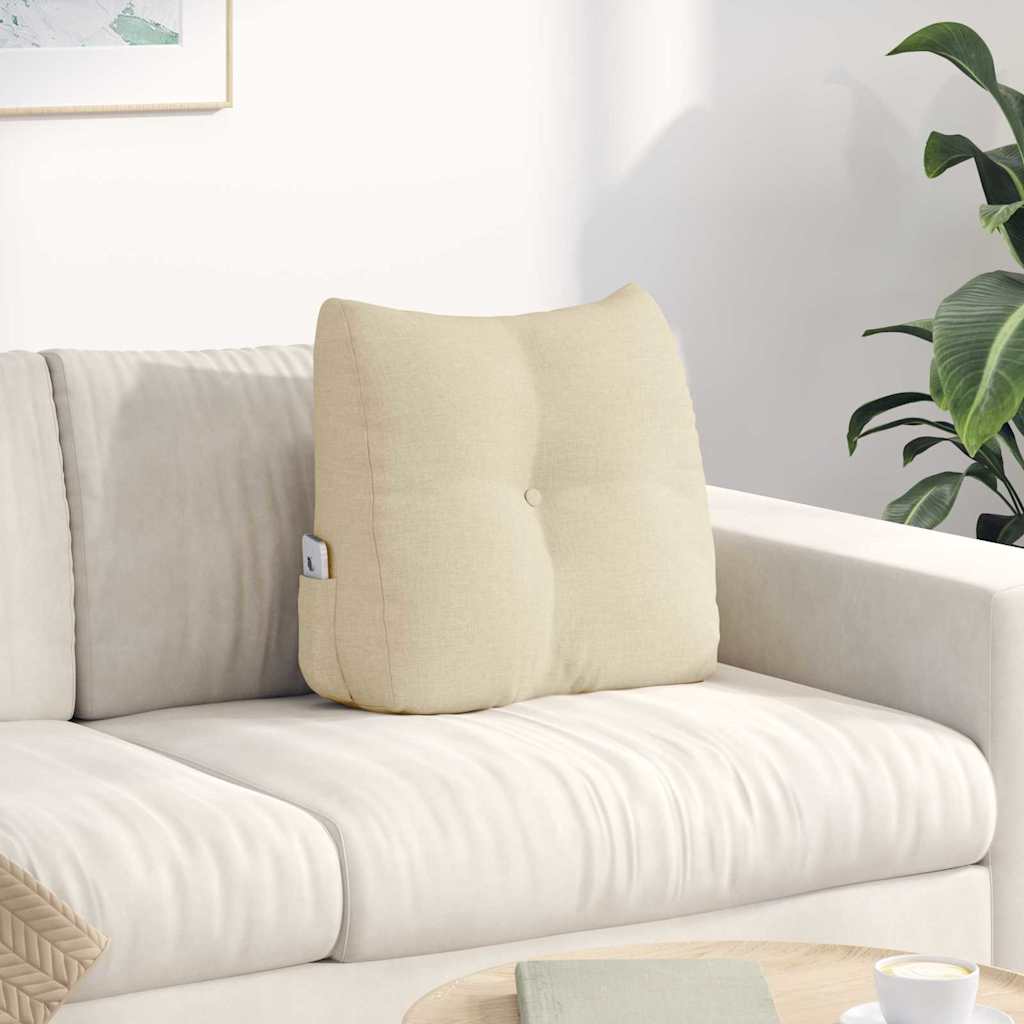 Rygpude Creme 45 x 24 x 50 cm Stof