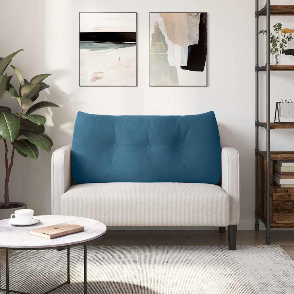 Rygpude Blå 100 x 24 x 50 cm Fløjl