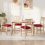 Sædepuder 4 stk. Stof Rød 40 x 40 x 12 cm