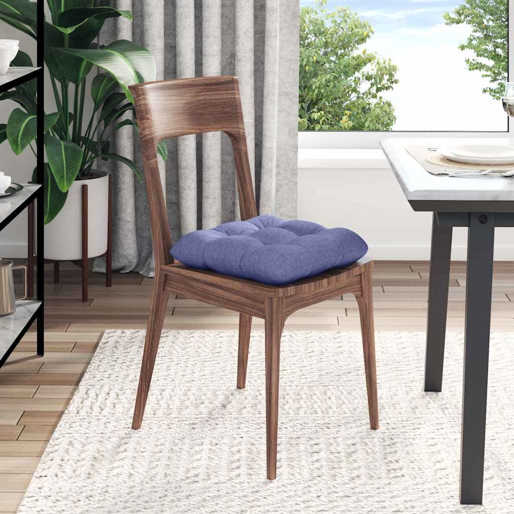 Sædepuder 4 stk. Stof Jeans blå 40 x 40 x 12 cm