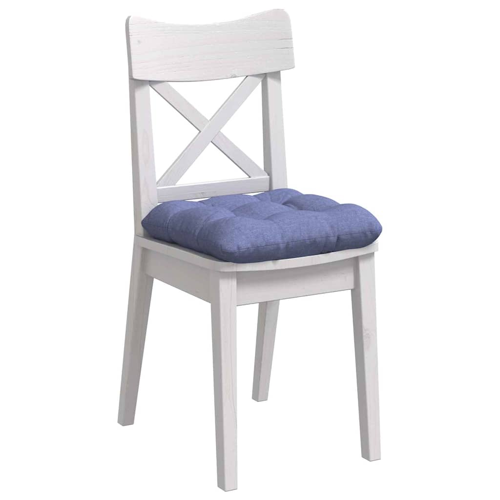 Sædepuder 4 stk. Stof Jeans blå 40 x 40 x 12 cm