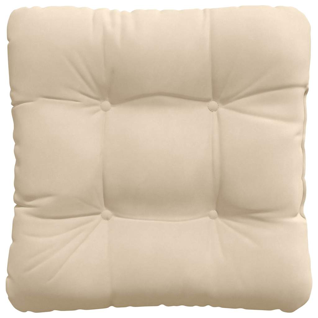 Sædepuder 4 stk. Mikrofiberstof Cremefarvet 40 x 40 cm