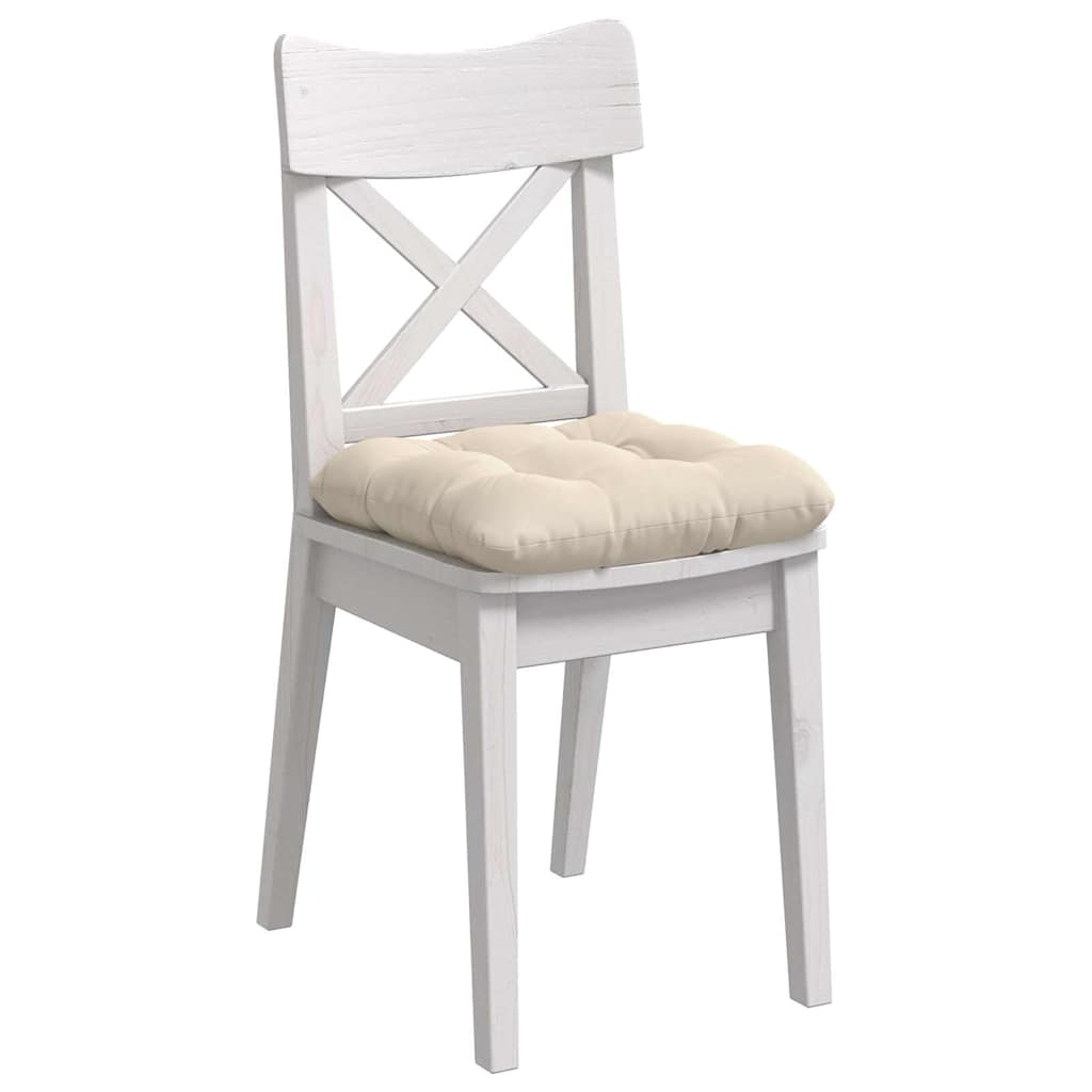 Sædepuder 4 stk. Mikrofiberstof Beige 40 x 40 cm