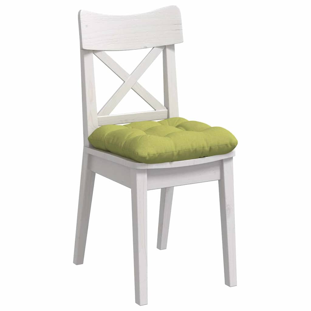 Sædepuder 4 stk. Stof Lys grøn 45 x 45 x 12 cm