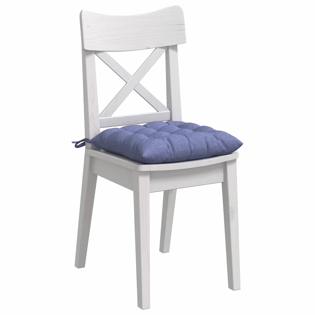 Sædepuder 4 stk. Stof Jeans blå 40 x 40 x 6 cm