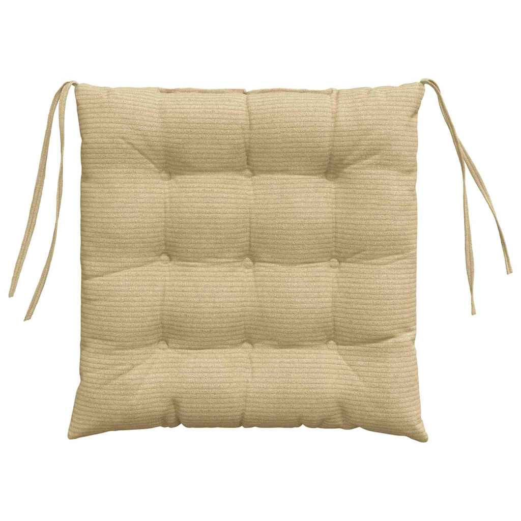 Sædepuder 4 stk. Velourstof Grågrøn 40 x 40 x 6 cm