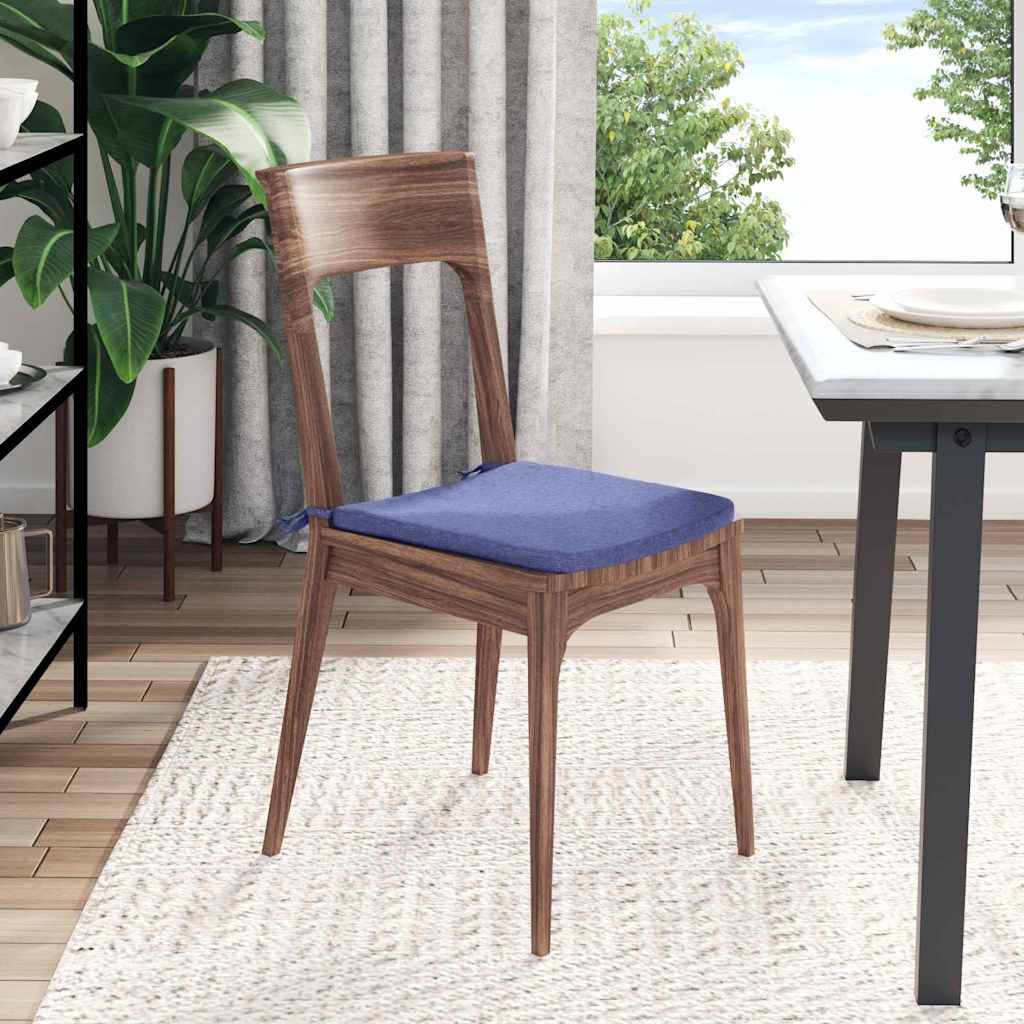 Sædepuder 4 stk. Stof Jeans blå 40 x 40 x 3 cm