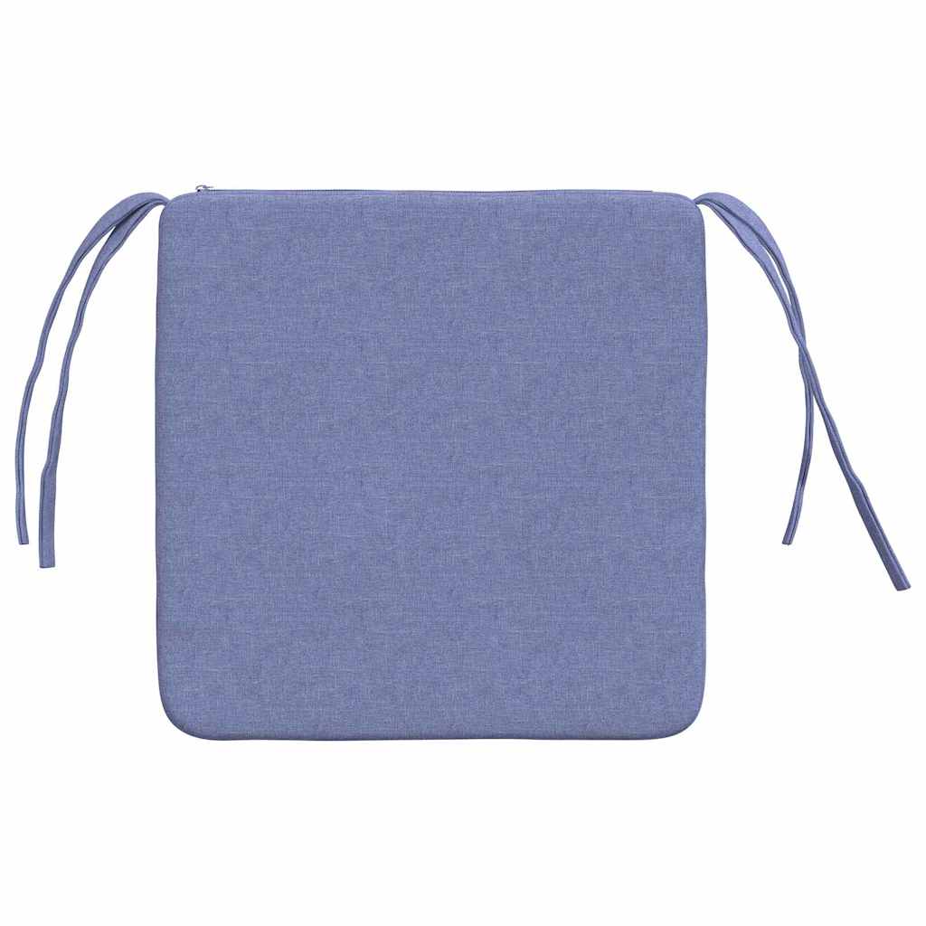 Sædepuder 4 stk. Stof Jeans blå 40 x 40 x 3 cm