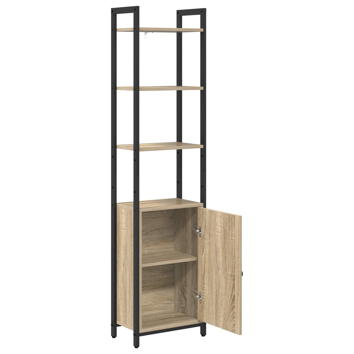 Bogskab 6 niveauer 40 x 24 x 161 cm Konstrueret træ Sonoma eg