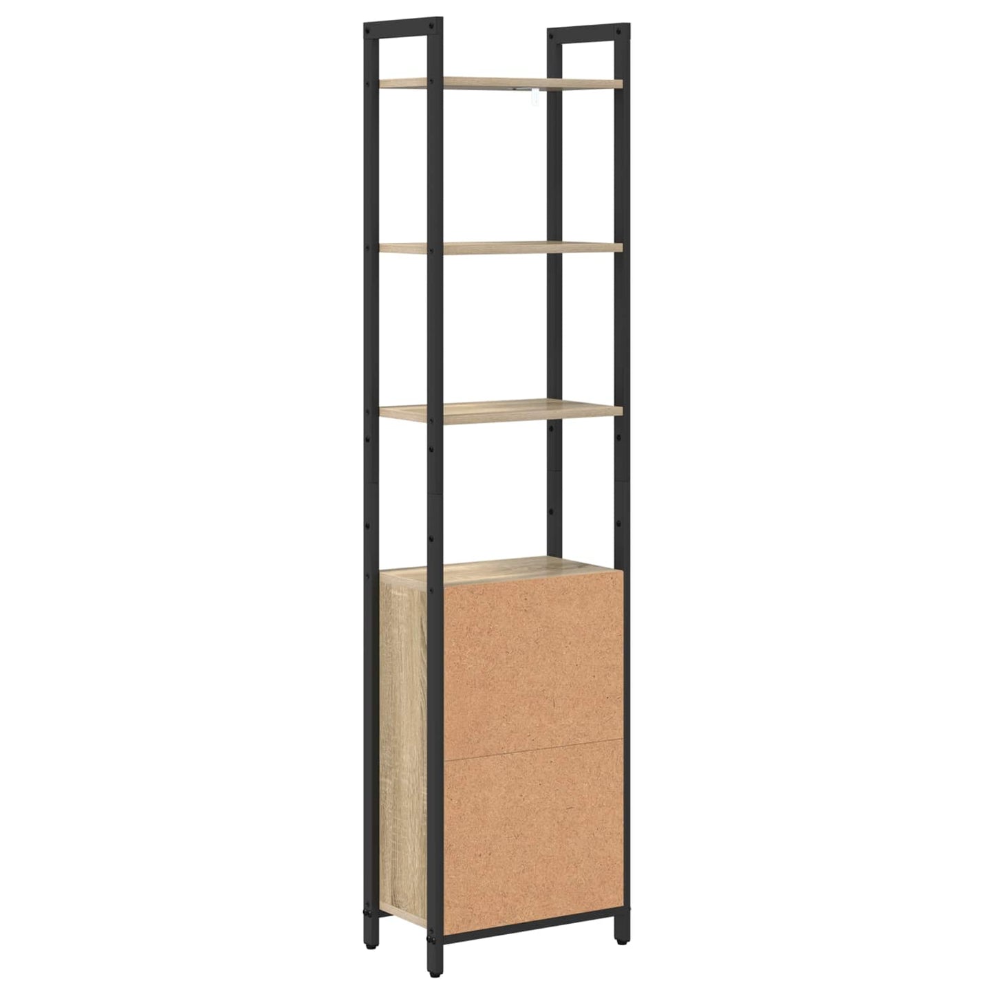 Bogskab 6 niveauer 40 x 24 x 161 cm Konstrueret træ Sonoma eg