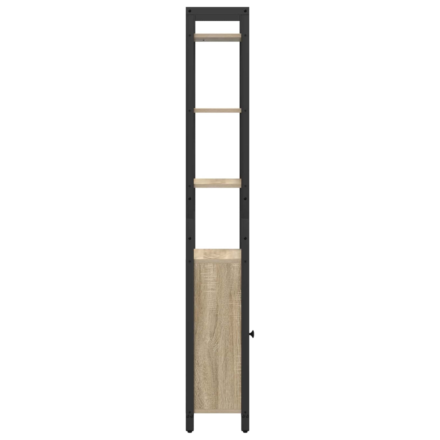 Bogskab 6 niveauer 40 x 24 x 161 cm Konstrueret træ Sonoma eg