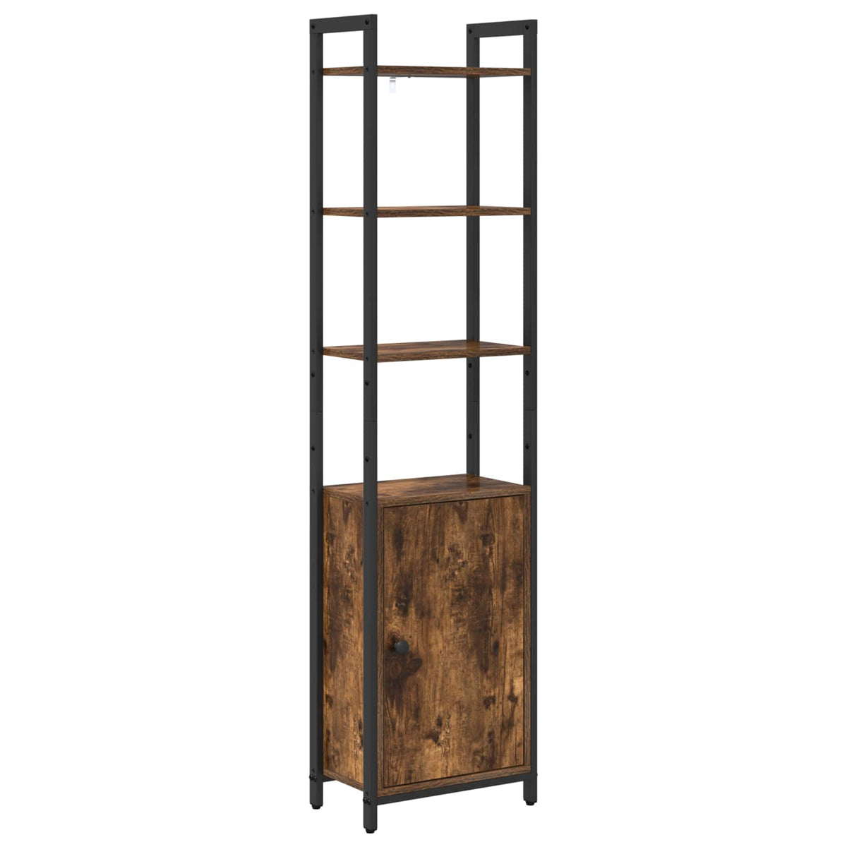 Bogskab 6 niveauer 40 x 24 x 161 cm Konstrueret træ Røget eg