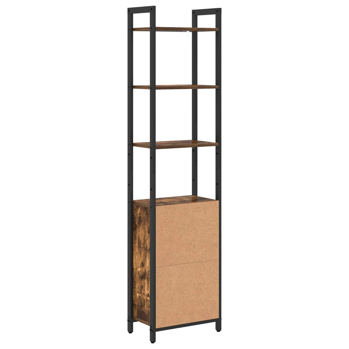 Bogskab 6 niveauer 40 x 24 x 161 cm Konstrueret træ Røget eg