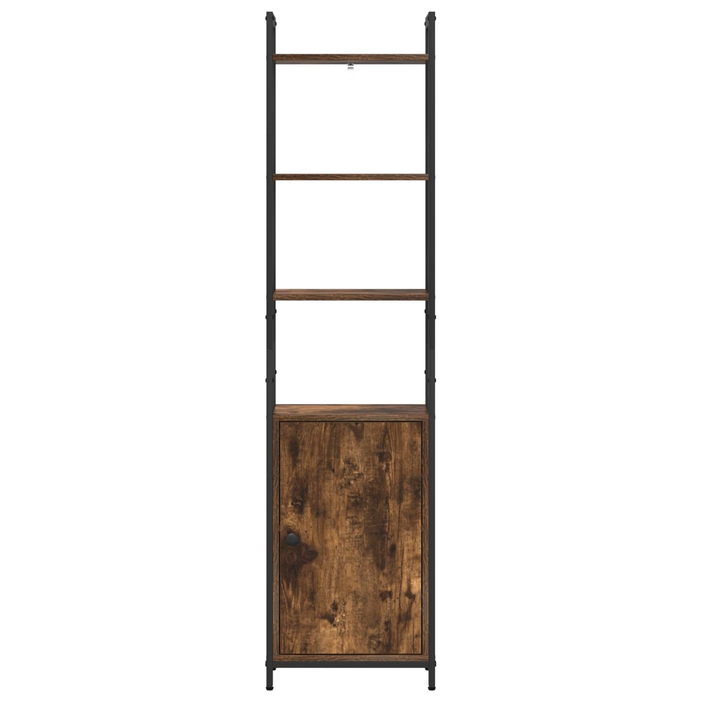 Bogskab 6 niveauer 40 x 24 x 161 cm Konstrueret træ Røget eg